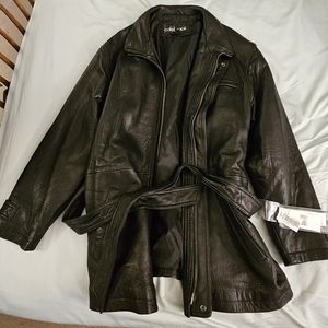 Men's 1X Leather Coat by Colebrook